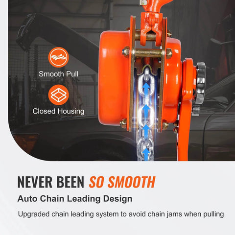 3 Ton Lever Chain Hoist 10 Ft Lift G80 Galvanized Carbon Steel Weston Double Pawl Brake Auto Chain Lead 360 Degree Hook