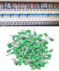 A Sweet 1000 Piece Insulated Ferrule Kit Crimp Terminals For Stranded Wire Copper Cord End Connectors With Heat Resistance And Electrical Pin Terminals Perfect For Auto And Industrial Wiring Projects To Keep Things Secure. Green insulated ferrule terminals pile