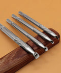 Leather Beveler Stamp Set for Leather Crafting Pro Grade Smooth Beveling Tools 304 Stainless Steel Stamps DIY Carving Kit 4 Pcs
