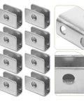 Heavy Duty Glass Shelf Clips Set For Shower Doors Mirrors Closets And Floating Shelves Stainless Steel Retainer Clips