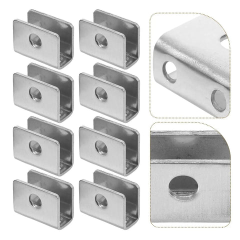 Heavy Duty Glass Shelf Clips Set For Shower Doors Mirrors Closets And Floating Shelves Stainless Steel Retainer Clips