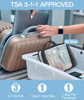 Clear TSA Approved Travel Toiletry Bags Set Of Two With Water Resistant Design and Quart Size Compliance in airport bin