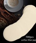 500 Pieces Replacement Paper Filters For Aeropress Coffee Makers Round Two Point Five Inch Disposable Unbleached Paper Filters