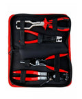 Pro Hotsy Hose Clamp Pliers Set With Anti Slip Ergonomic Handles For Car Repair, Alloy Steel Tool Kit To Remove Install Clamps Fast And Effortless On Auto Water Lines And Oil Pipes, Travel Ready Gear in red zip case