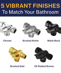 Heavy Duty Brass 3 Way Shower Diverter Valve For Fixed And Handheld Heads Chrome Finish Lifetime Built No Plastic Junk All Metal