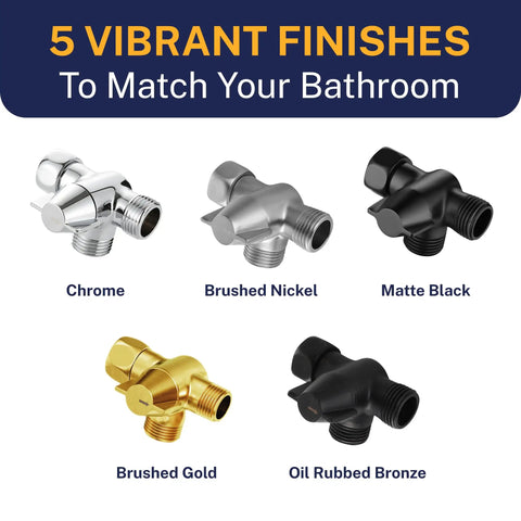 Heavy Duty Brass 3 Way Shower Diverter Valve For Fixed And Handheld Heads Chrome Finish Lifetime Built No Plastic Junk All Metal