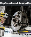 Cordless Brushless Impact Wrench Half Inch Drive With 300 Nm Max Torque 3000 IPM Two Speed 0 To 1000 RPM And 0 To 2200 RPM in use