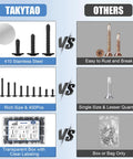 Comparison of 400 Piece Self Tapping Screws Set Made Of 410 Stainless Steel For Metal Wood And Plastic Size 8 And 10 1/2 Inch To 1-1/4 Inch Length Black Coated with alternatives.