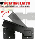 Easy As Pie Setup Heavy Duty 9 Inch Reversible Door Latch With Padlock Hole visible from 90 degree angle for adjustable installation.