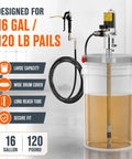 50 To 1 Air Operated Grease Pump Kit With 7500 PSI High Pressure Delivery for 120 lb drums in workshop setting