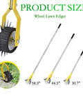 Rotary Lawn Edger With 58 Inch Adjustable Handle A Real Workhorse For Clean Edges Along Sidewalks And Driveways shown in three sizes