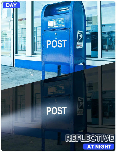 Super Bright Reflective Mailbox Numbers And Letters Stickers In White For Outside Homes With Waterproof Vinyl Self Adhesive Decals