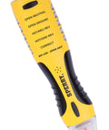 Two In One Non Contact Voltage Detector And GFCI Outlet Circuit Analyzer With 360 Degree Visual And Audible Alerts, yellow and black handheld device
