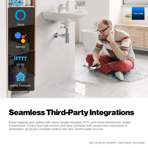 DIY Automatic Water Leak Detection And Shut Off Starter Kit With EVO Valve Operator And Wireless Valve Controller, Three Leak Sensors And Hub For Smart Home Flood Protection That Feels Like A No Brainer And Easy As Pie. Bathroom leak detection setup