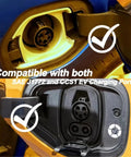 Top Shelf Heavy Duty Level Two EV Charging Cable Type Two Male To Type One Female Mode Three Electric Vehicle Adapter 32 Amp 7 Kw Power Delivery Sixteen Feet Go Getter Cable For J1772 Plug In Vehicles charging ports compatibility image.