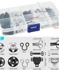 Must Have 100 Pairs Hook And Eye Set With Skirt And Bra Hooks And Eyes And Sew On Snaps In 3 Styles Silver And Black For DIY