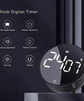 Magnetic Digital Kitchen Timer With LED Display And Alarm Battery Powered Stopwatch for Cooking and Everyday Tasks
