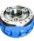 Built Tough Robot Gearbox Upgrade Delivers Serious Torque For Heavy Duty Machinery That Runs Like A Dream Featuring Smooth Steady Operation And High Efficiency Transmission For Zero Hassle Industrial Projects, detailed view of blue rotary drive unit.
