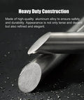 Close-up of two aluminum bars emphasizing heavy duty construction, part of the Big 47 Inch Rustic Sliding Barn Door Handle Decor Pull.