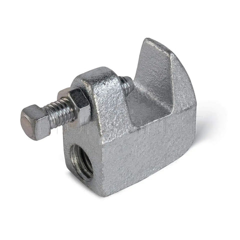 Junior Heavy Duty Workhorse Beam Clamp Wall And Ceiling Mount For Vertical Piping Support Three Eighths Inch Clamp Made from Electro Galvanized Steel 10 Pack