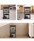 Built Like A Tank 15U Open Frame Network Server Rack 19 Inch with heavy duty casters, showcasing cable management and adjustable shelves.