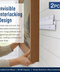 Heavy Duty 12 Inch Aluminum French Cleat Hanger Kit With Z Clips For Hanging Pictures Mirrors Panels Whiteboards Shelves Artwork And More Quick Easy Install No Fuss Rock Solid Wall Mount System, 2pcs flush mount