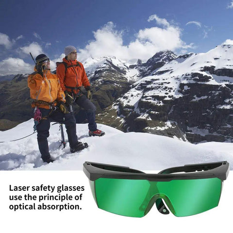 Outdoor view of Green Laser Safety Glasses 2 Pack For UV And Infrared Protection With Adjustable Frames Laser Engraving Goggles