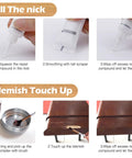 Wood Repair Kit With 12 Color Touch Up Pastes For Scratches Cracks And Holes On Furniture Cabinets Tables And Floors application guide