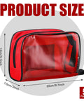 Five Color Five Pack First Aid Kit Bags Set, Zippered Emergency Medical Pouches With Transparent Window, 8.7 X 3 X 5.1 Inches