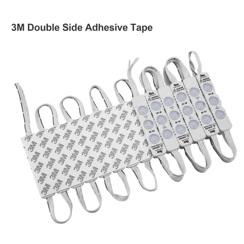 Image of 100 Pack LED Module Strip Lights Kit With Adhesive Backing, 54ft Length, AC110V, 3M tape and 2835 SMD Three LED Modules