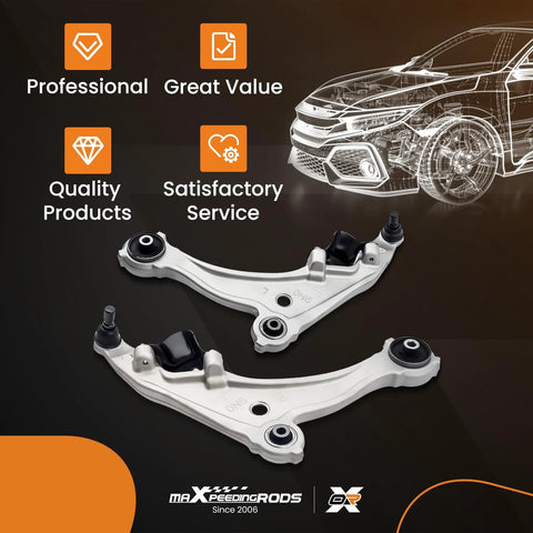 Front Lower Control Arms With Ball Joints For Nissan Maxima 2009 2014 Direct Replacement Front Suspension Kit Set Of 2 Premium Aluminum