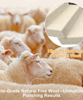 BURMONG 8-Piece Wool Polishing Wheel Kit with natural wool buffs; 5 wheels + 3 polishing compounds