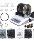 Rock Polisher Tumbler Kit For Gem Making And Geology Hobby Easy Rotary Stone Polisher with accessories displayed