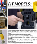 PR-77 vacuum pump coupler sleeve installed on PR-6 vacuum pump; yellow plastic sleeve shown in exploded view.