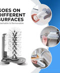 Glass Rinser For Kitchen Sink Stainless Steel Cup Washer Bottle Cleaner Bar Cup Cleaner Sink Attachment features different uses and installations on surfaces.
