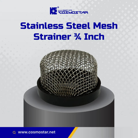 Do-It-All Stainless Steel Strainer Three Quarter Inch Inline Wire Mesh Debris Filter For Livewell Pumps And Garden Hose Systems
