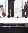 Step-by-step installation guide for Peel And Stick Vinyl Floor Tiles Wood Plank Look Black Finish 24 Sheets Covering 36 Sq Ft.