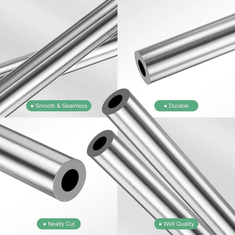 304 stainless steel tubing for DIY projects, showcasing smooth seamless surface, durability, and quality for construction and crafts.