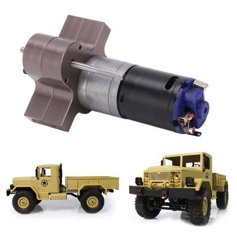 RC Motor Gear Box Set For 1 16 Scale Trucks WPL B1 B 1 C14 Beefed Up Upgrade Parts Metal Gear Box With 370 Motor