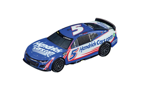 NASCAR Camaro Next Gen ZL1 Slot Car 1 43 Scale Analog Racing Vehicle for GO Slot Car Track Sets with Hendrick Motorsports Kyle Larson No 5 Realistic Detail and Fast Action Race Day Ready Toy Car featuring blue Hendrick Cars livery.