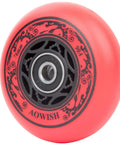 76mm 90A Ripsurf Wheels Set For RipStik DLX Caster Board With ABEC9 Bearings close-up red wheel design