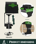 Golf Club Vise Clamp Station No Drill Regripping Kit dimensions and adjustable sizing details