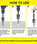 Instructions for using the Beast 26 Piece Screw And Bolt Extractor Set 3 In 1 Kit With Drill Bits And Socket Adapter Easy Out Tools
