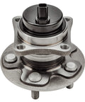 Rear Wheel Bearing Hub Assembly For 2009 2019 Toyota Corolla Sedan 2009 2010 Pontiac Vibe 2009 2014 Matrix 1.8L FWD 5 Lug ABS Sensor Cap 4 Bolt Flange Replacement, showing hub design and bolt pattern.