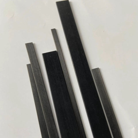 Flat Carbon Fiber Strips 1mm By 5mm By 600mm Pack Of 5 Pultruded Bars For Kites And RC Planes Drones And Hobby Projects