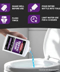 Septic Tank Treatment With Environmentally Friendly Bacteria Enzymes That Break Down Solids, Clear Clogs And Odors, Safe For Toilets, 32 Fluid Ounces being poured into toilet