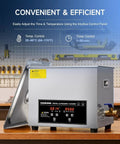 10L Digital Ultrasonic Cleaner With Heater And Timer, 240W Stainless Steel Pro Grade Sonic Cleaning Machine on workshop table