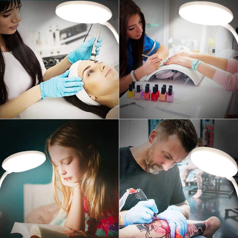 Clip On Bedside Reading Lamp With USB Rechargeable Battery, 18 LED Eye Friendly Light, No Fuss Clamp On Bed Light With Three Brightness Levels, Flicker Free, Compact Clip Lamp For Late Night Reading And Cozy Illumination