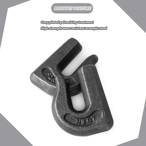 Heavy Duty 3/8 Inch Weld On Chain Hooks G70 Rated Grab Hooks For Chain Pulling And Lifting Weldable Hooks
