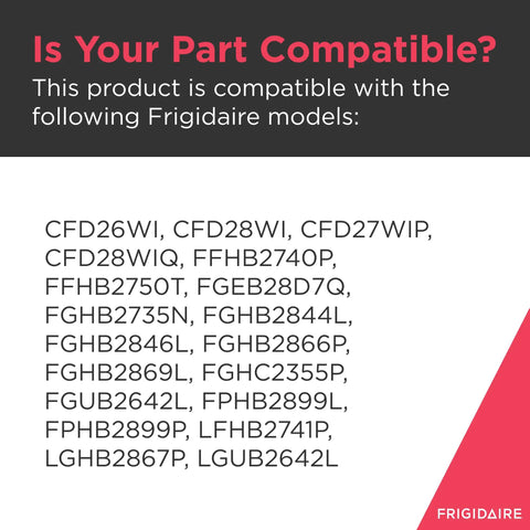 Frigidaire model compatibility list for Ice Bucket Container 242093003 For Refrigerators White No Tools Needed Easy Install.